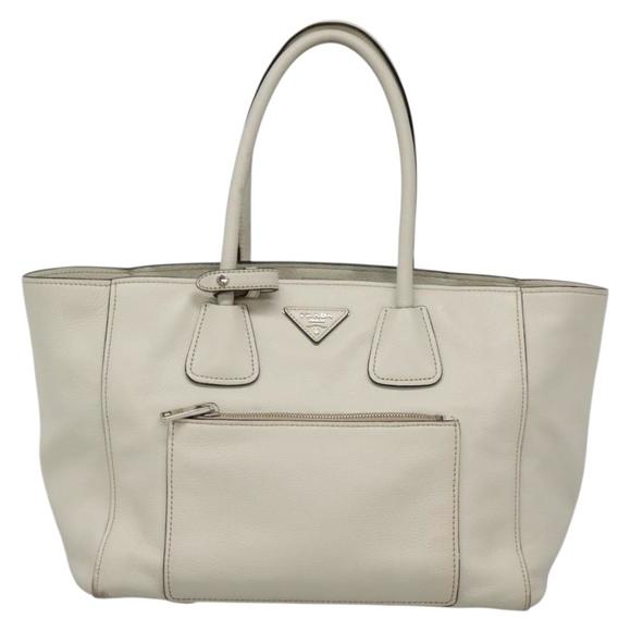 Prada Saffiano White Leather tote - Picture 1 of 10